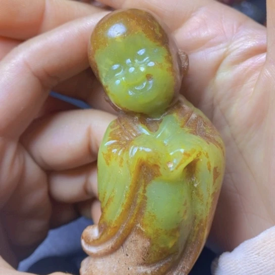 白玉菩提吊坠摆件