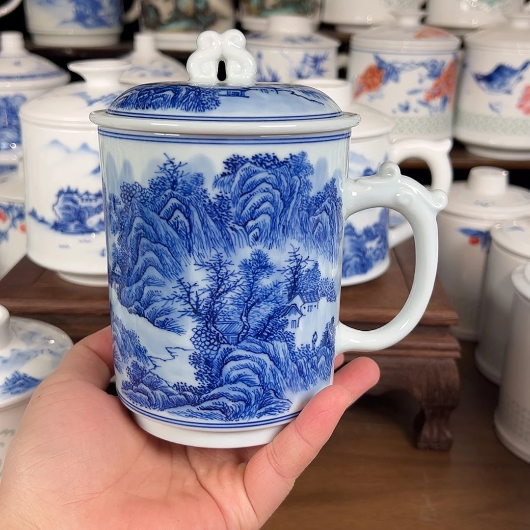 海***边景德镇高温陶瓷家用办公杯