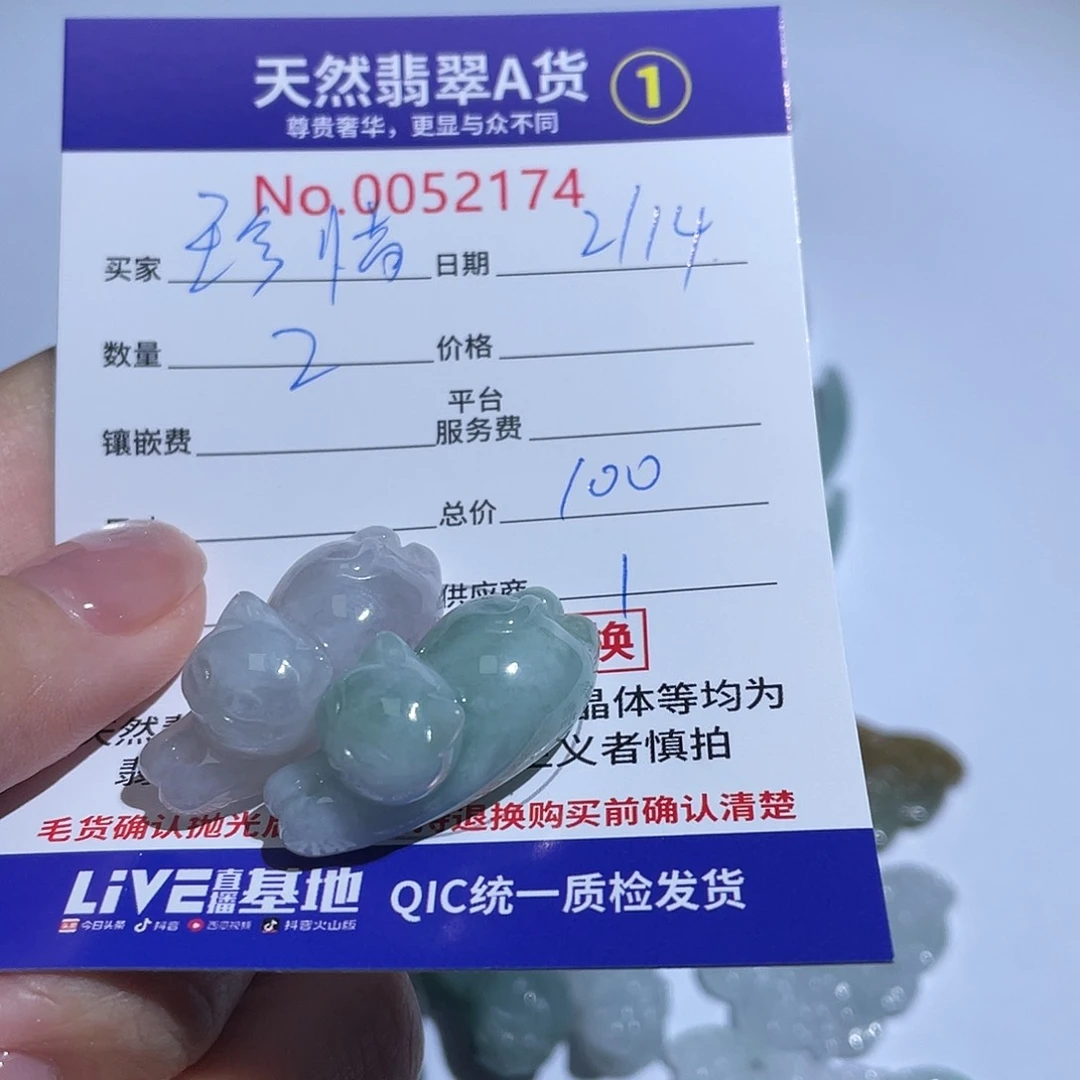 翡翠颈饰未镶嵌珍**光