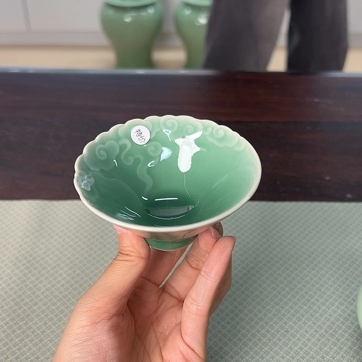 龙泉云间青瓷小米茶器