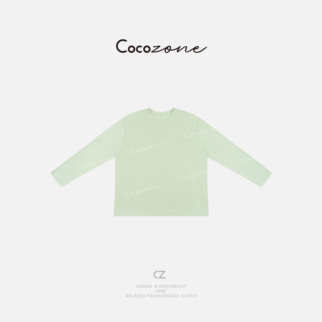COCO ZONE 刘一一 【100棉】显瘦亲肤圆领长袖T恤 CD2A0803