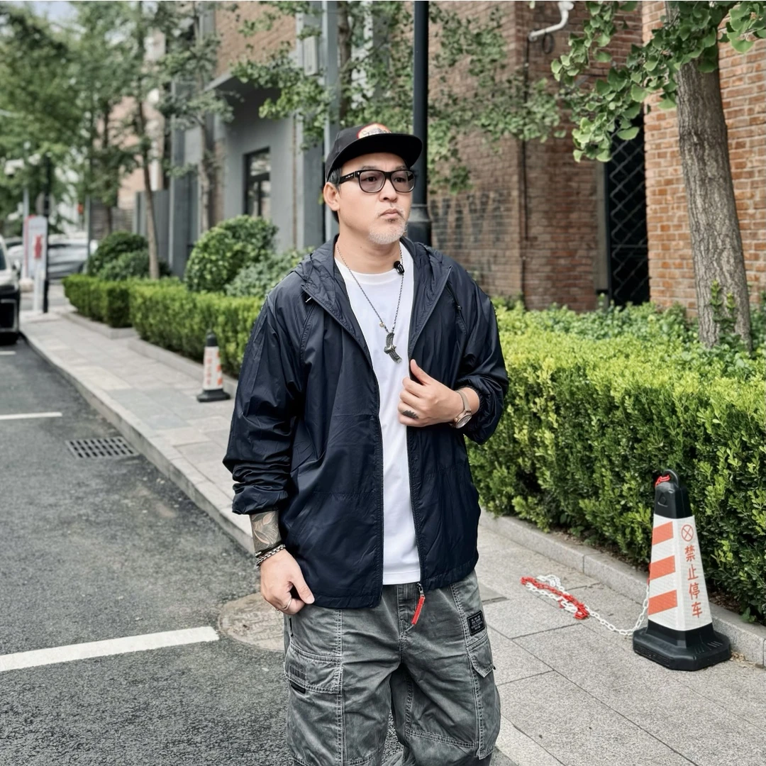 户外山系防风防水立体剪裁连帽运动夹克风衣外套9137