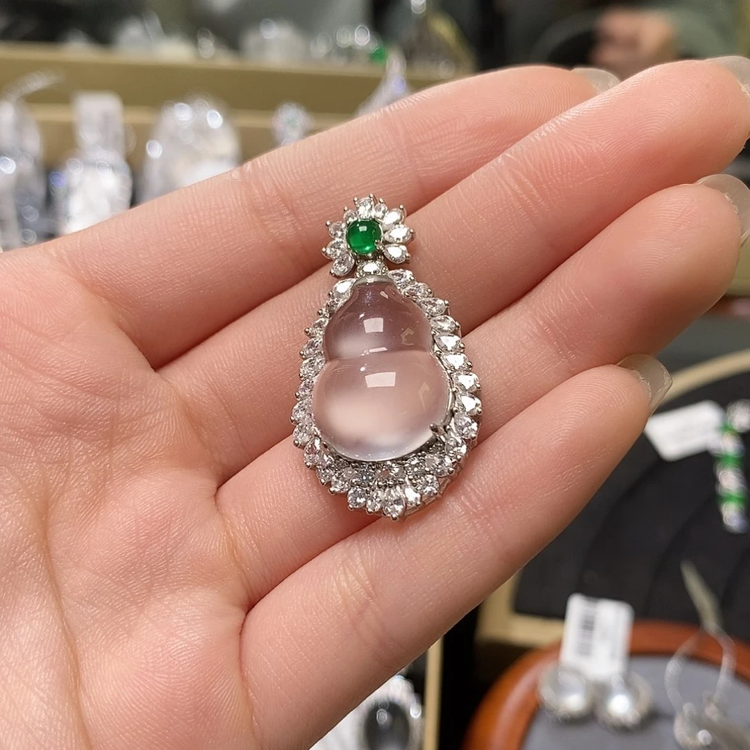 石英质玉颈饰银S925镶嵌短****腰琳@@34348