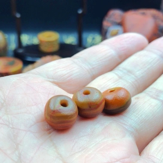 烟***火玛瑙/玉髓未镶嵌挂件