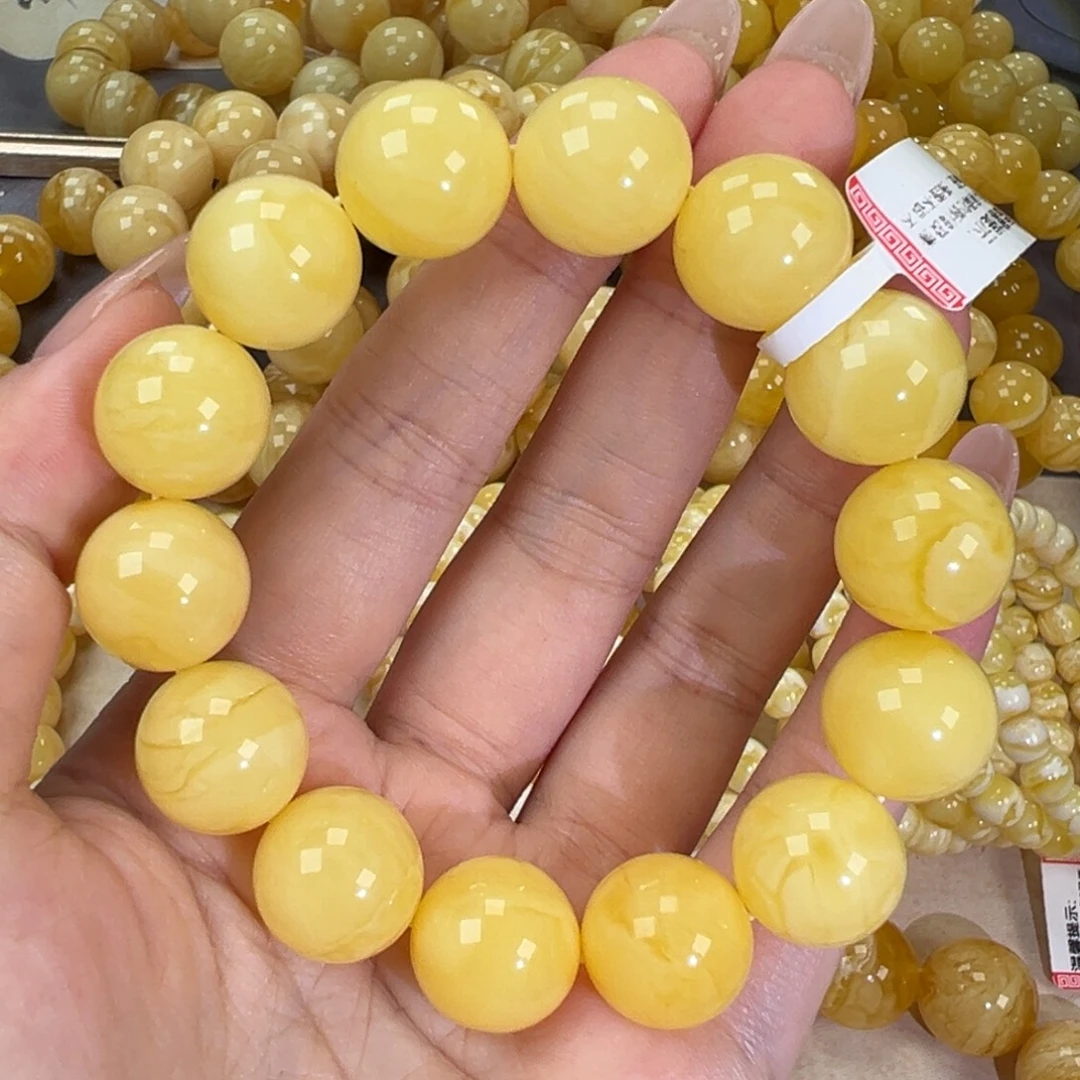 手链琥珀未镶嵌28.7浓蜡