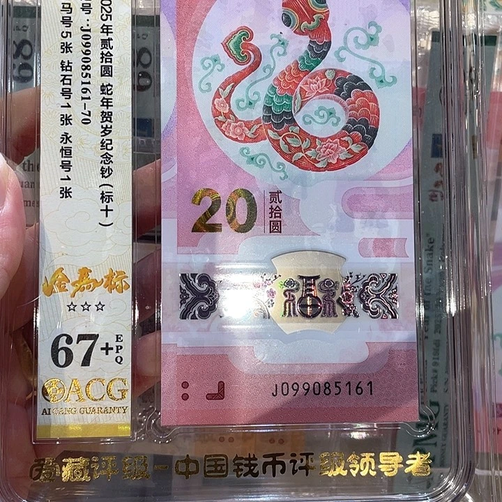 蛇钞标十金马号，099085161-70
