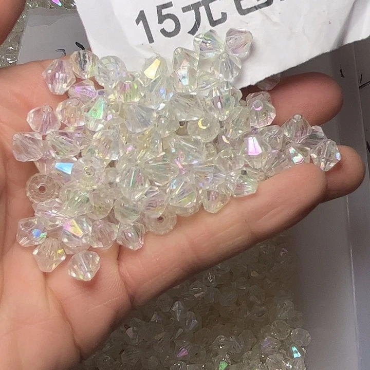 非金属8的幻彩菱形亚克力珠50g