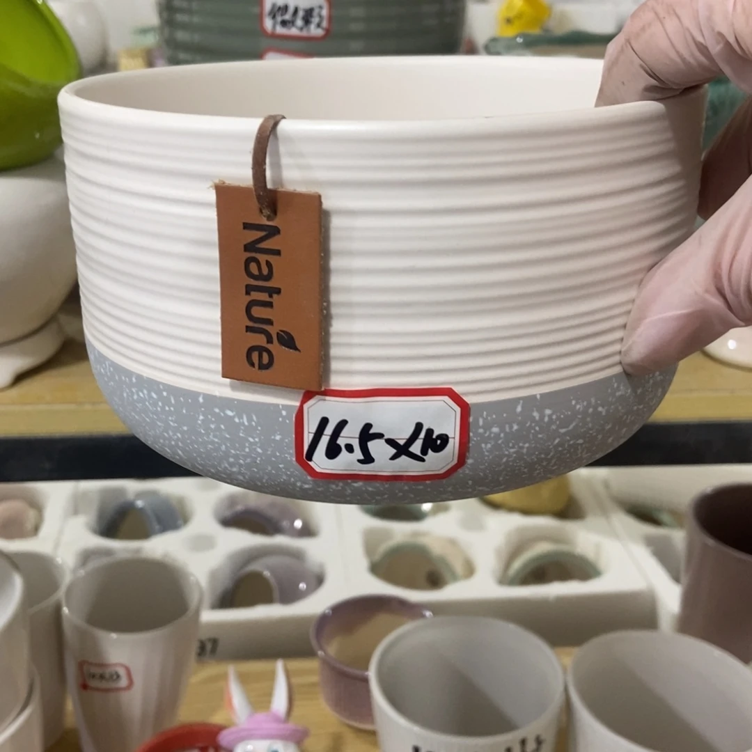 红陶高温陶瓷花盆