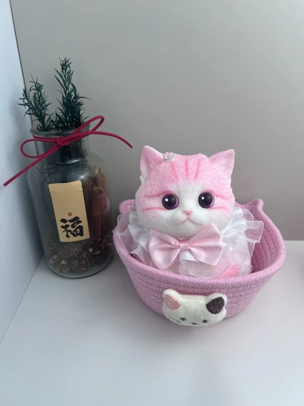 【送波斯猫】猫猫捏捏纯手工绘画解压创意玩具仿真可爱摆件