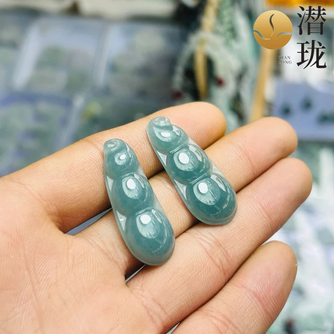 【潜珑】HY-180-012翡翠危料四季豆豆子吊坠