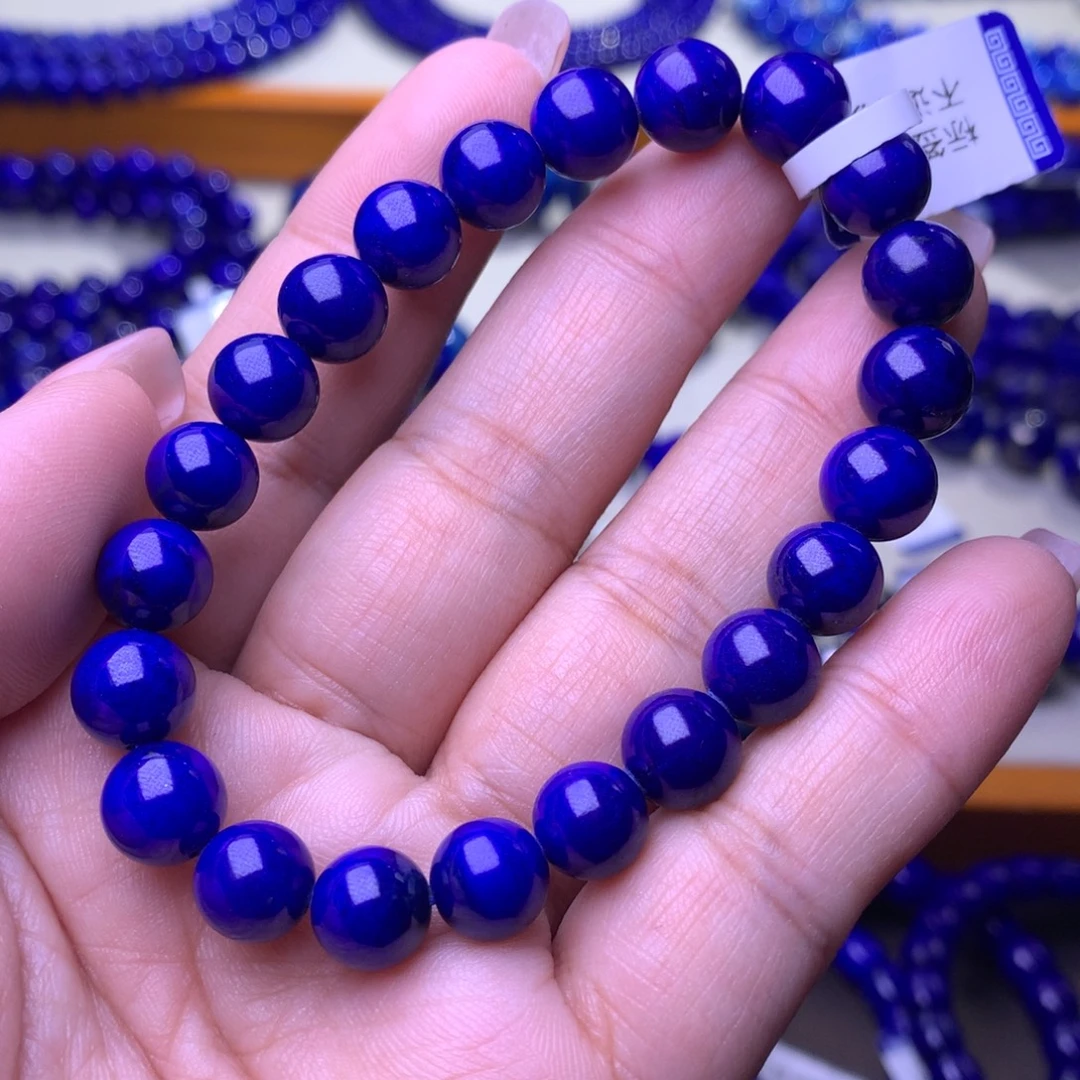 青金石未镶嵌手串8.8m