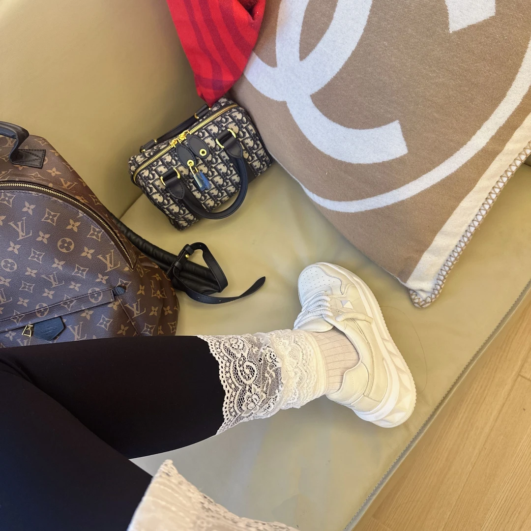 雪姐服饰「蕾丝中袜」蕾丝袜中筒袜春季新款小腿蕾丝花边袜