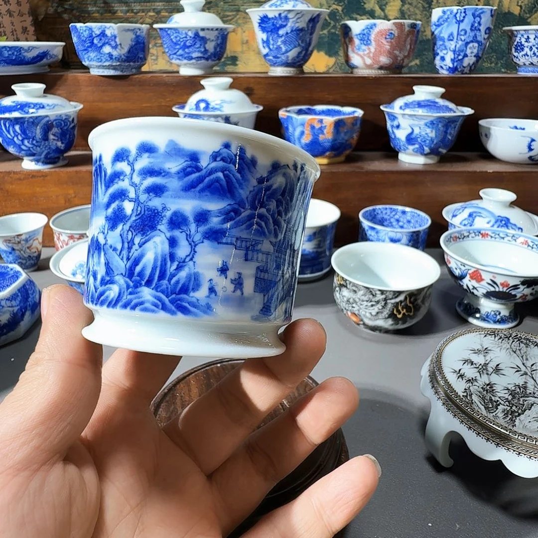 泥塑主人杯手工手绘