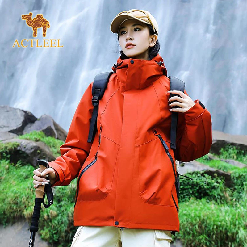ACTLEEL三合一两件套户外秋冬夹克情侣外套可拆卸内胆男女登山服