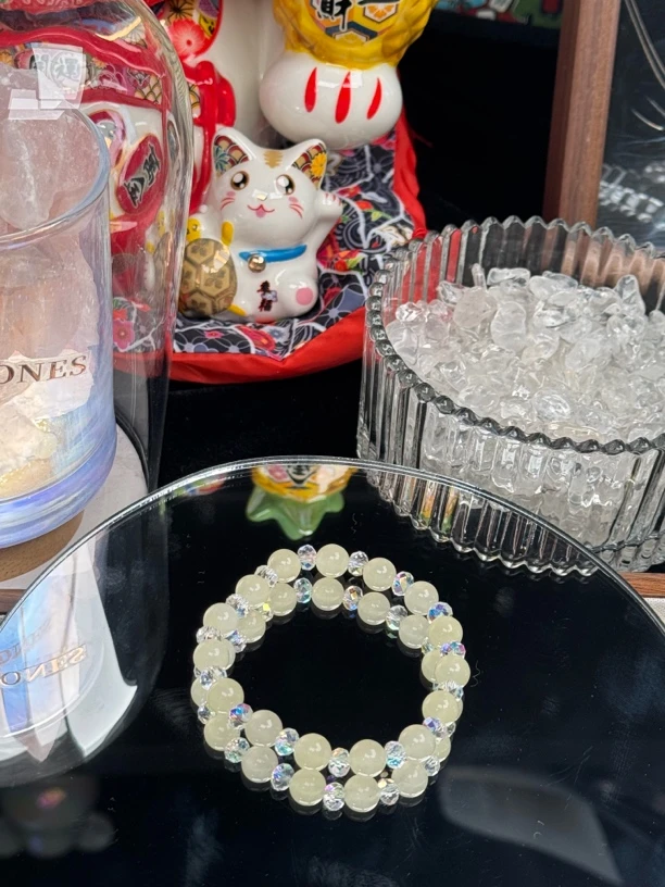 xy138 黄玉髓施华洛钻手串