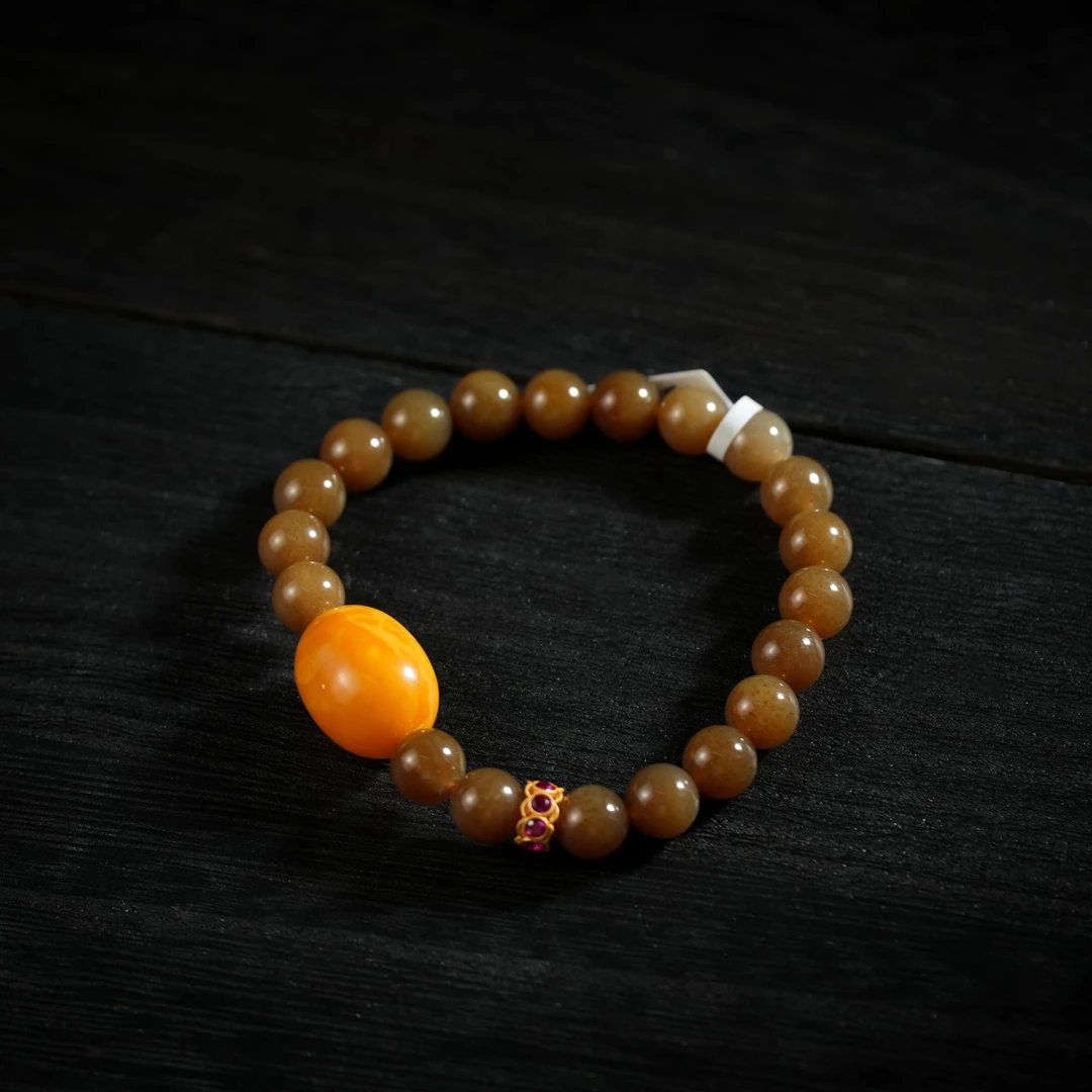 【老掌柜】 和田玉/糖料手串/8mm/M061402