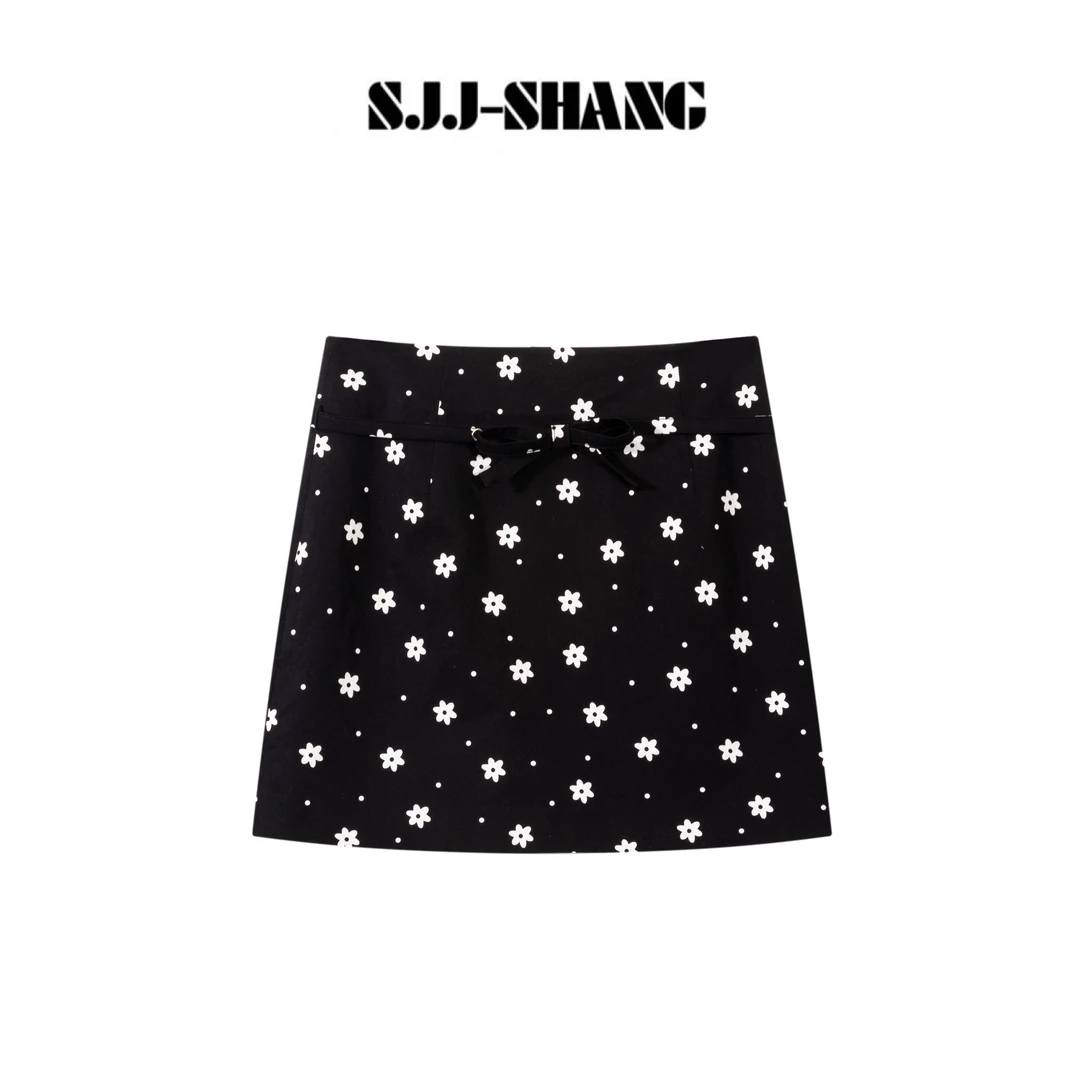 SJJ-SHANG【夏日花海】25ss新品满分棉印花时尚气质半身裙q134717p