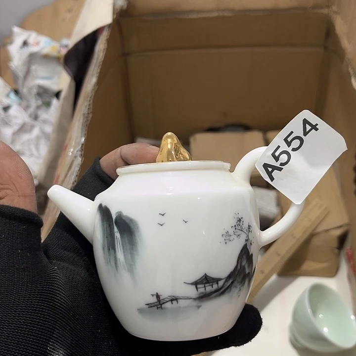 @***途瓷片茶摆件工艺品摆件666