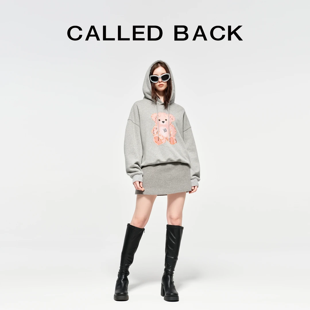 CALLED BACK新款休闲饭团熊Logo时尚百搭经典宽松显瘦卫衣240740