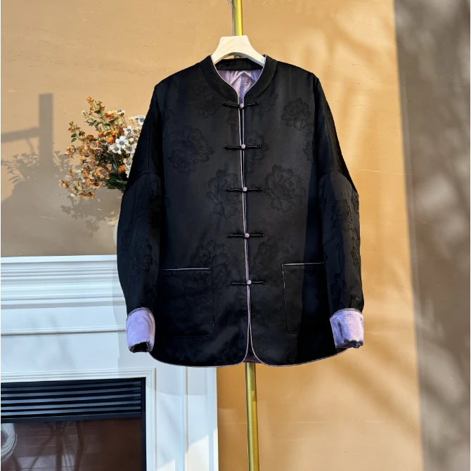 [大季原创]A867长袖加厚复古女士加棉外套中式时尚女款国风棉服