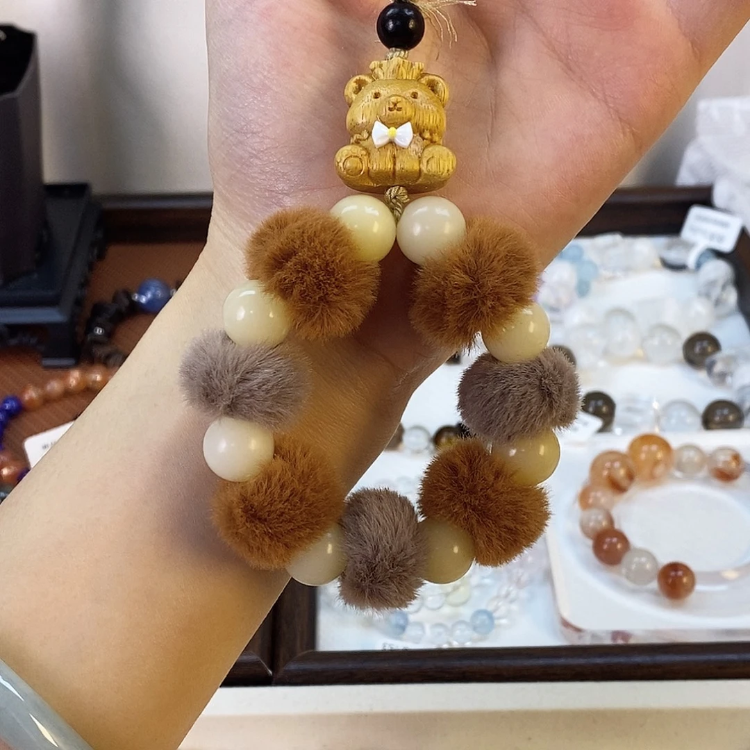 手链未镶嵌水晶小熊手机链