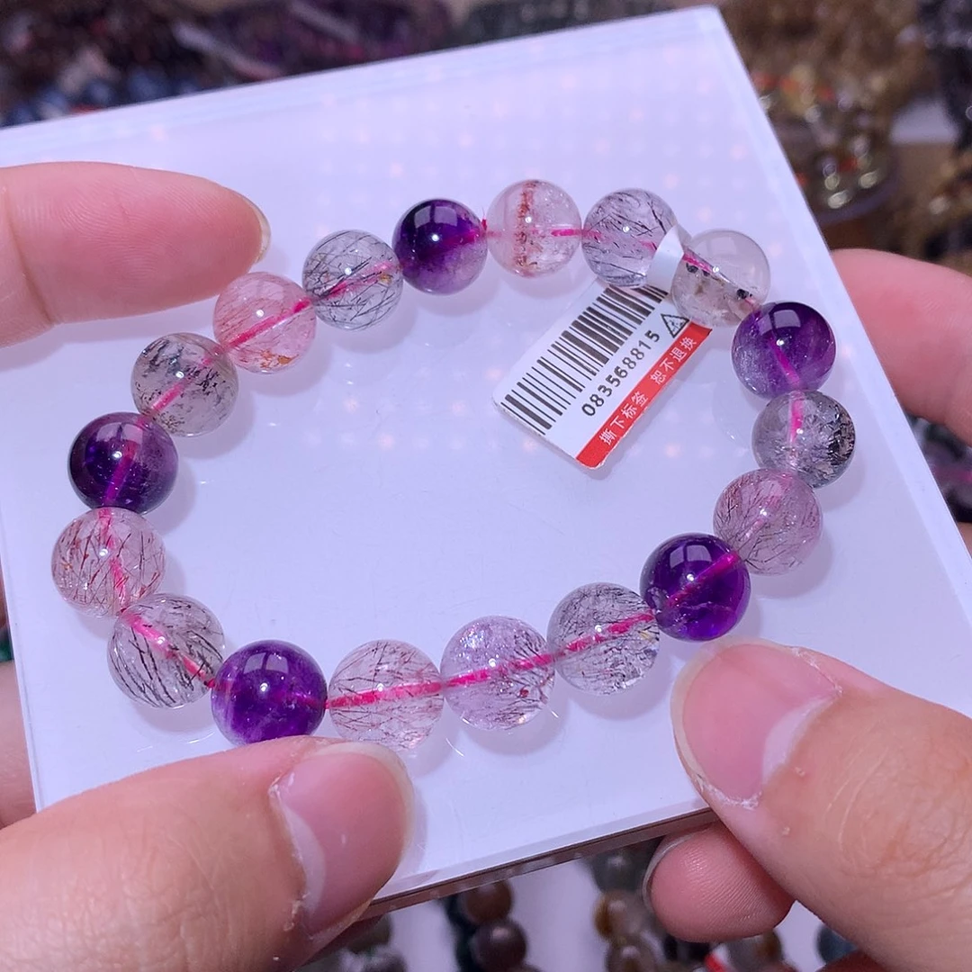 水晶手链未镶嵌11mm超七