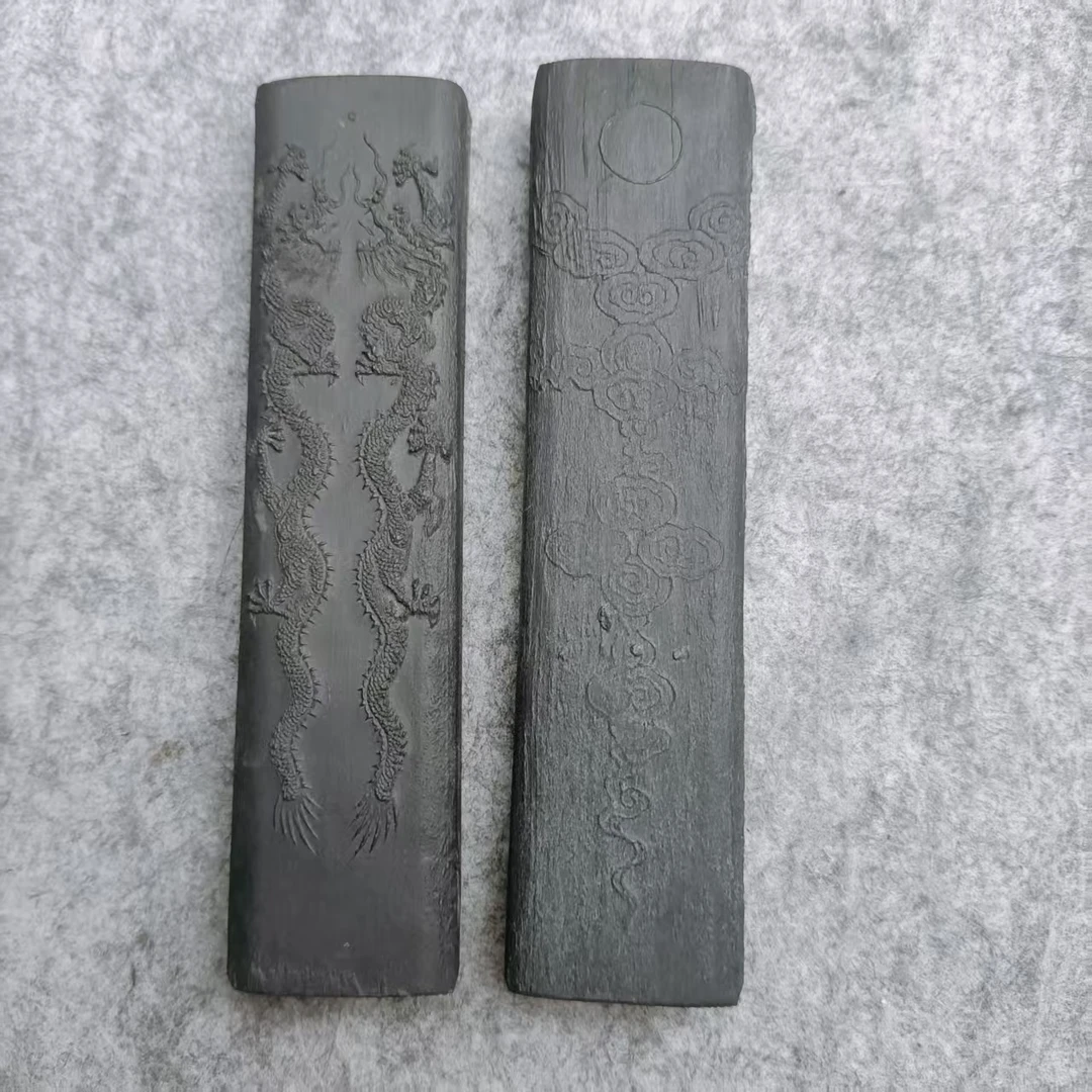 文房四宝笔墨纸砚自家收存80年代歙胡经典版本古法砚台书法墨条