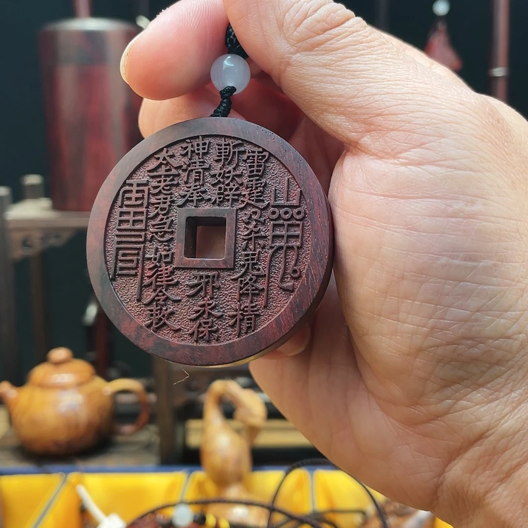 檀香紫檀(小叶紫檀)小*在山鬼花钱大号
