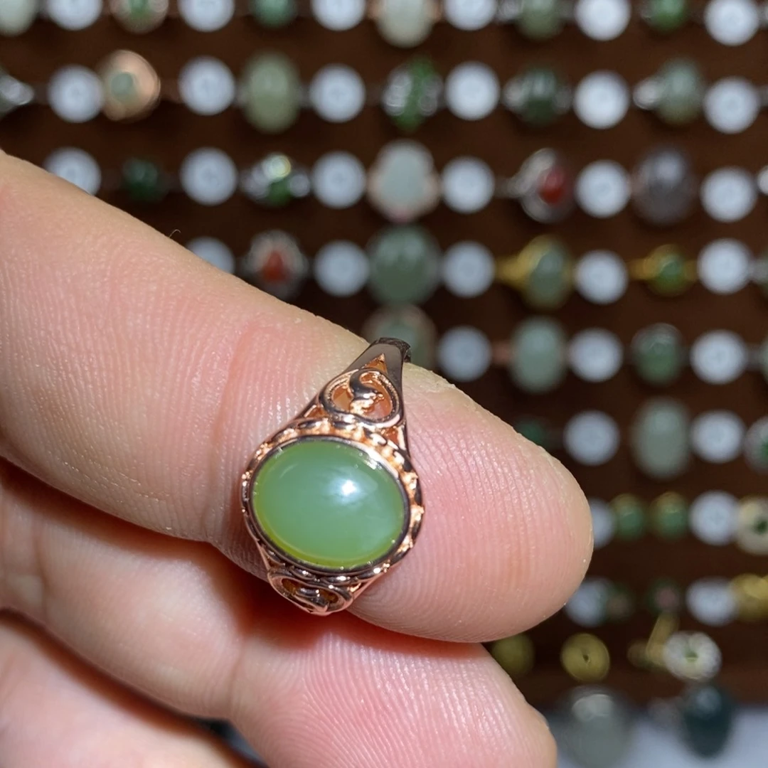 和田玉（碧玉）戒指未镶嵌