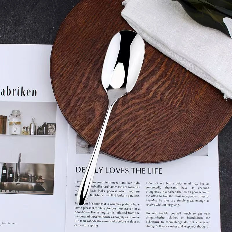 【漫姐工厂】18/10不锈钢芒果勺加厚分餐勺家用公勺冰淇淋勺