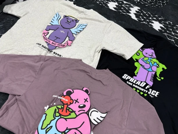 (G3-4,4-3)小熊短袖（后面设计就是褶皱的小熊）