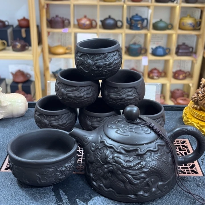 紫砂紫砂盘龙壶盘龙壶