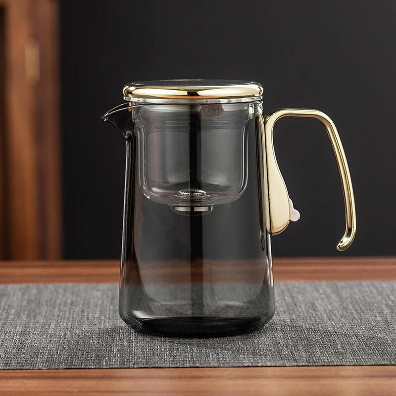 2025新款磁吸茶水分离飘逸杯家用全玻璃内胆泡茶壶高档飘逸壶