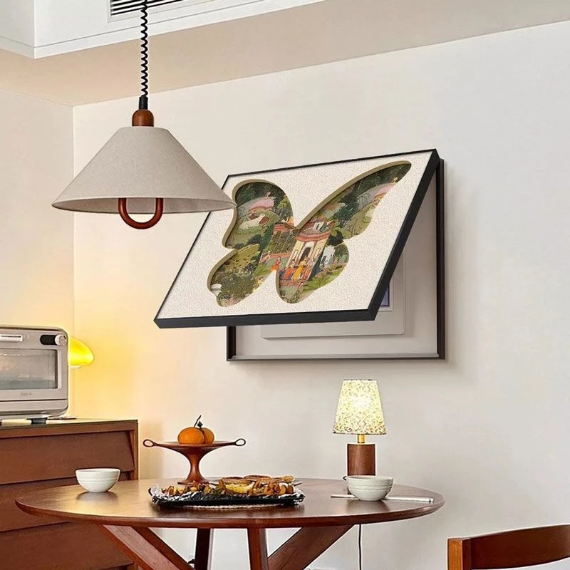 古风高级蝴蝶客厅装饰画餐厅法式复古玄关艺术挂画沙发背景墙壁画