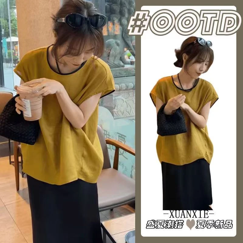 休闲时尚气质独特上衣女夏装2025新款欧货复古百搭飞飞袖衬衫小衫