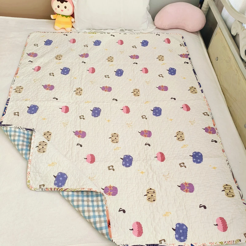 双面纯棉小垫子夹棉床单四季通用透气幼儿园儿童床铺垫褥子姨妈垫