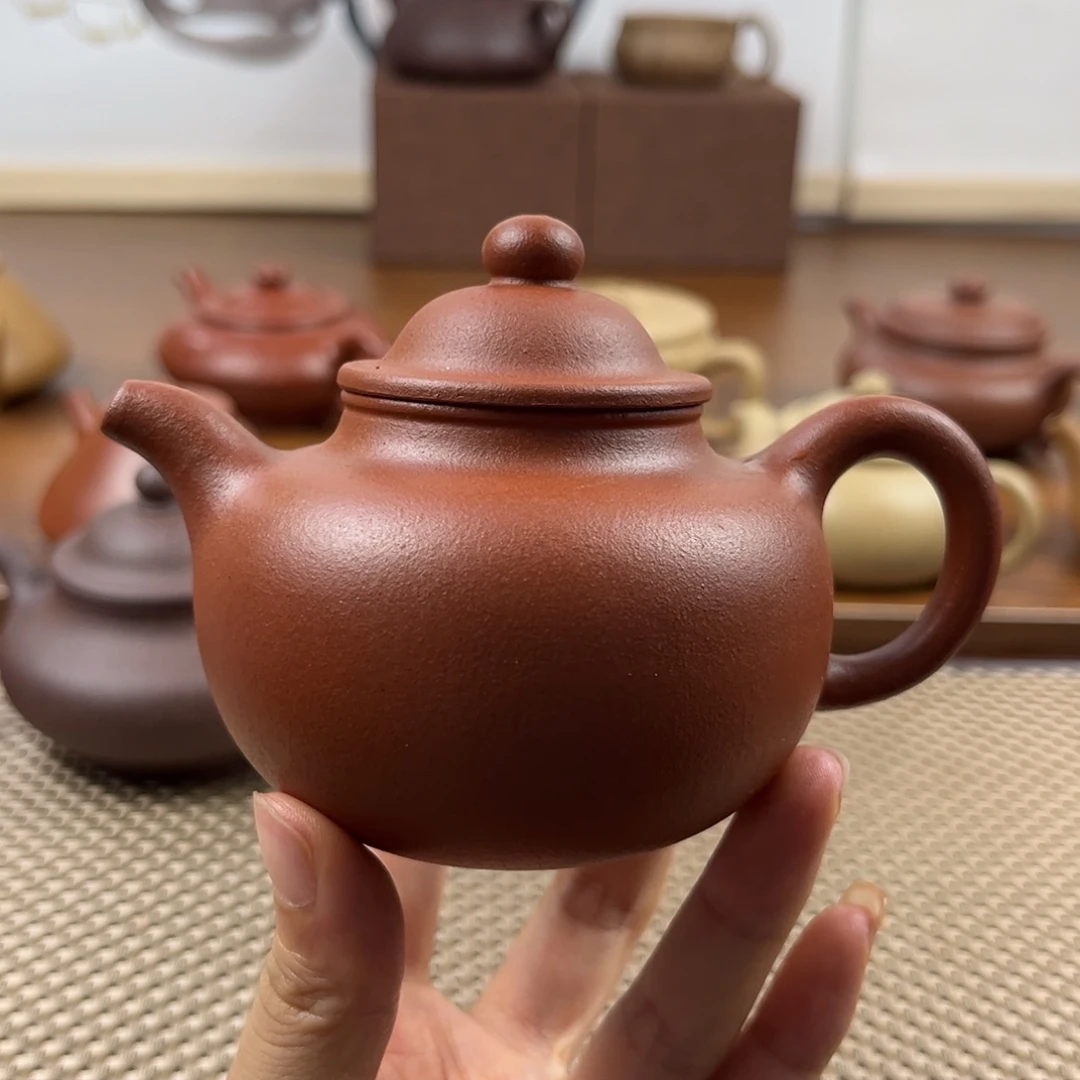 茶壶紫砂大红泥半手180c