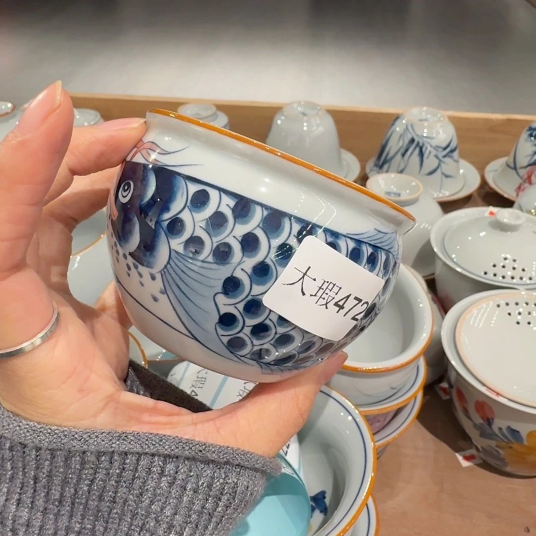 釉下彩纯手绘微瑕