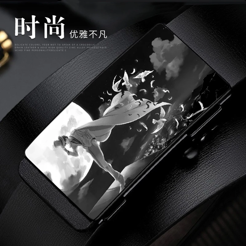 名侦探柯南腰带百搭男休闲风商务腰带皮带黑色时尚韩版lulu风基德