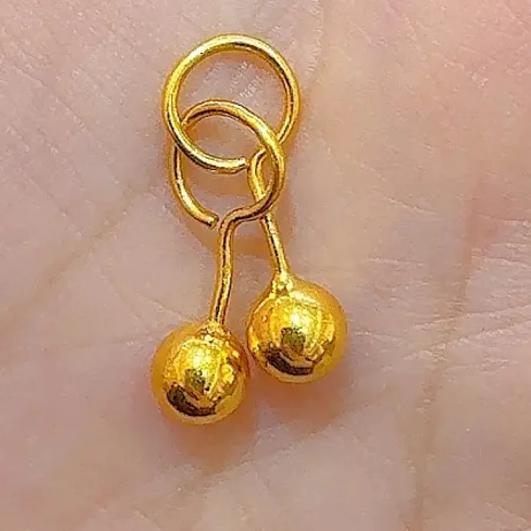 足金亮面豆卡5豆0.8克