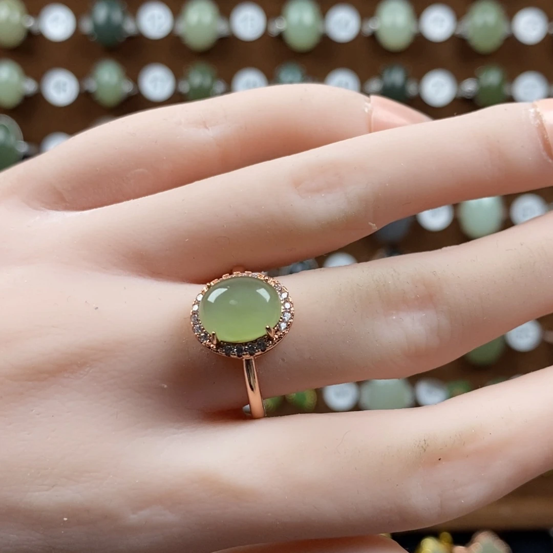 和田玉（碧玉）戒指合金