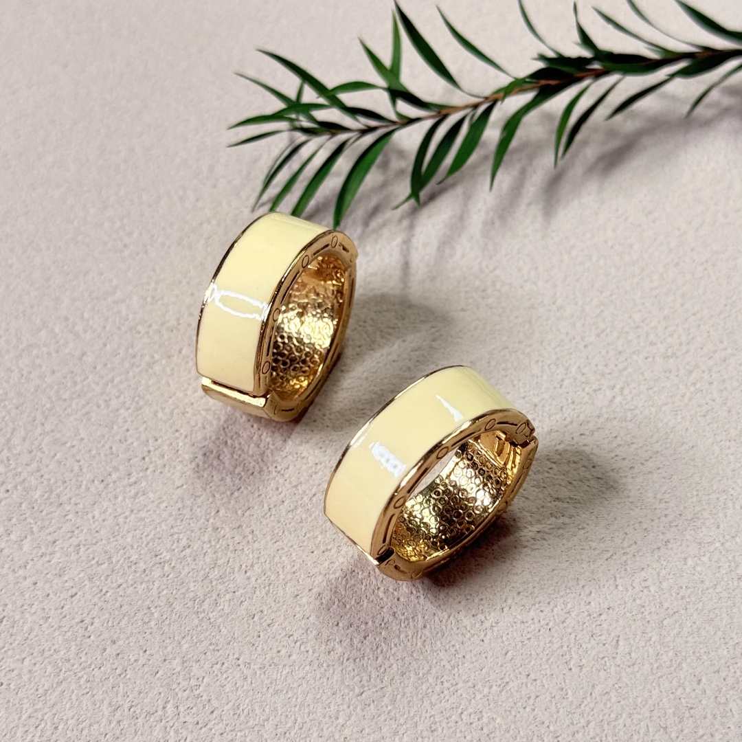 铜合金珐琅耳饰 【六六中古】孤品复古耳夹te7511