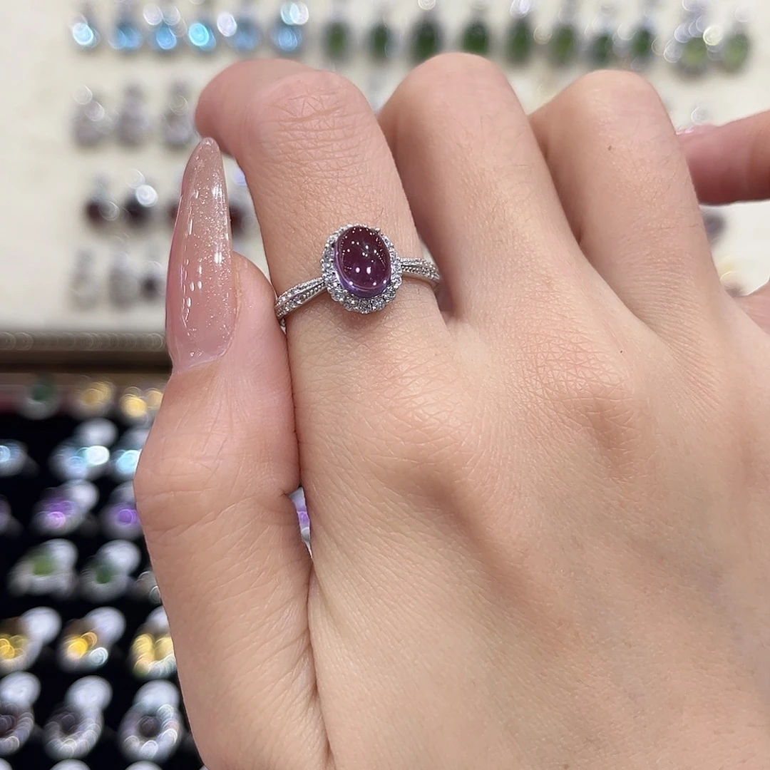 *****戒指紫晶银S925镶嵌