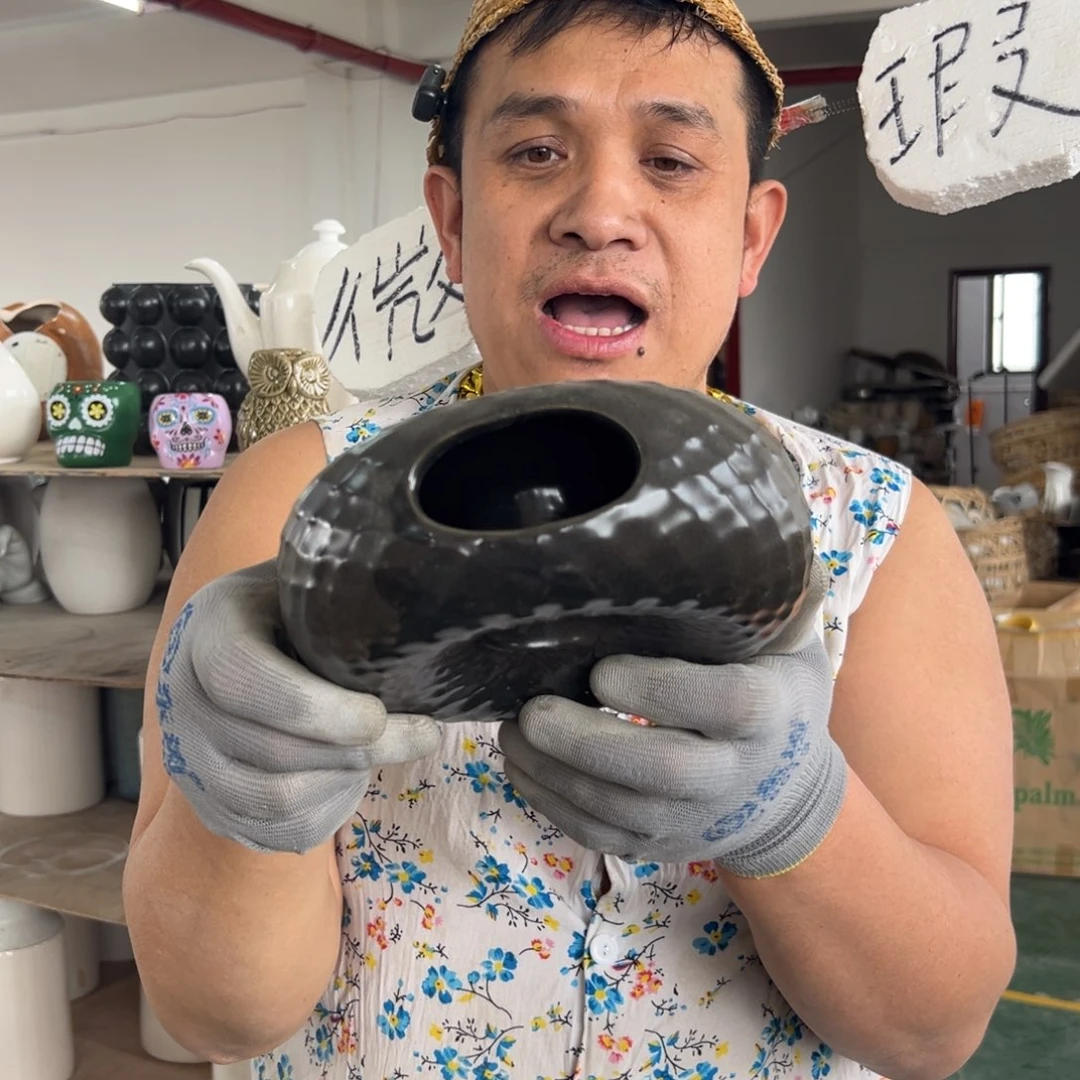 摆件131 号高中低温陶瓷工艺瓶（部分微瑕）