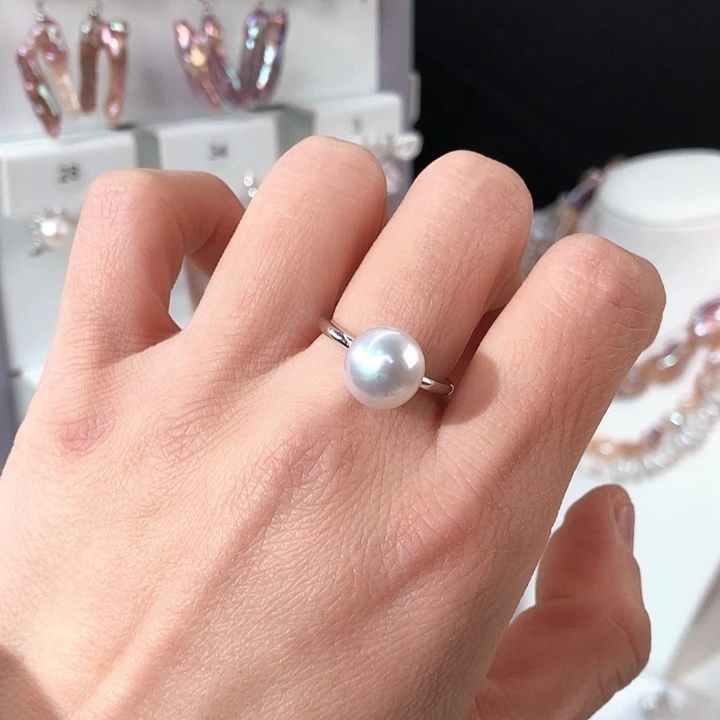 淡水珍珠项链银S925镶嵌兜***糖