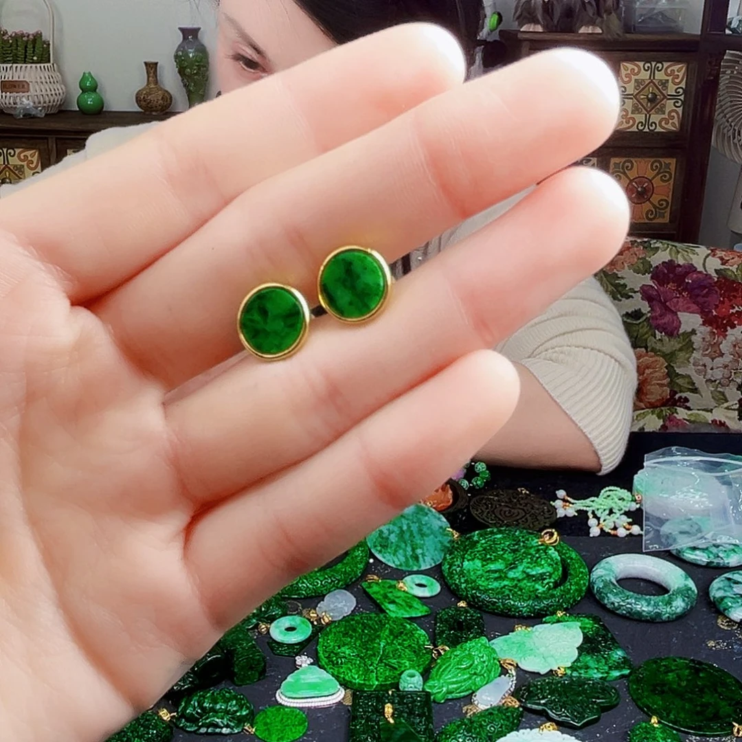 颈饰银S925镶嵌翡翠