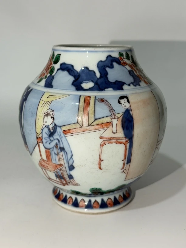 五彩人物故事小罐