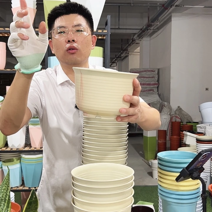 微瑕矮陶口18高12米色6只无托