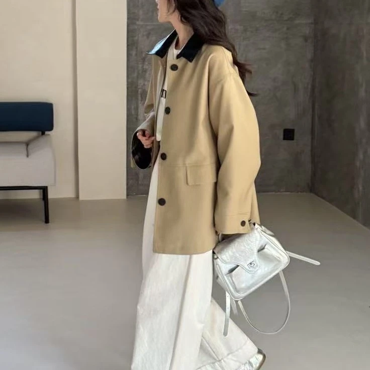 P&C studio 港味撞色风衣