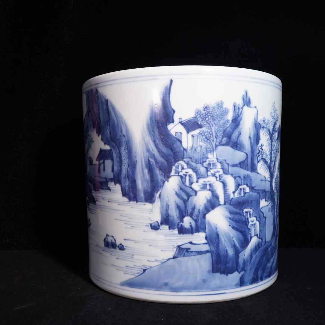 Lot53-Z青花笔海-清代年制D12-LW12270020001015